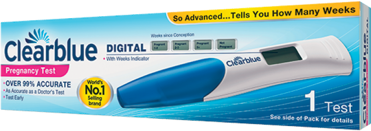 Clearblue Digital Pregnancy Test Packaging PNG image