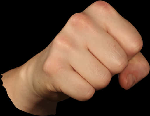 Clenched Fist Black Background PNG image