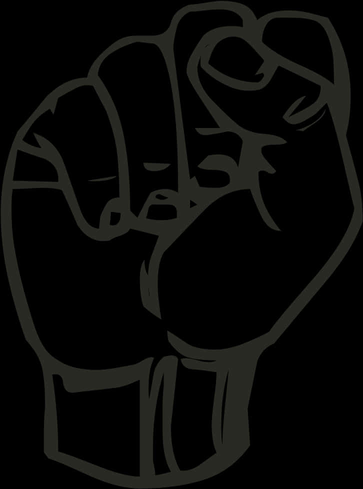 Clenched Fist Graphic PNG image