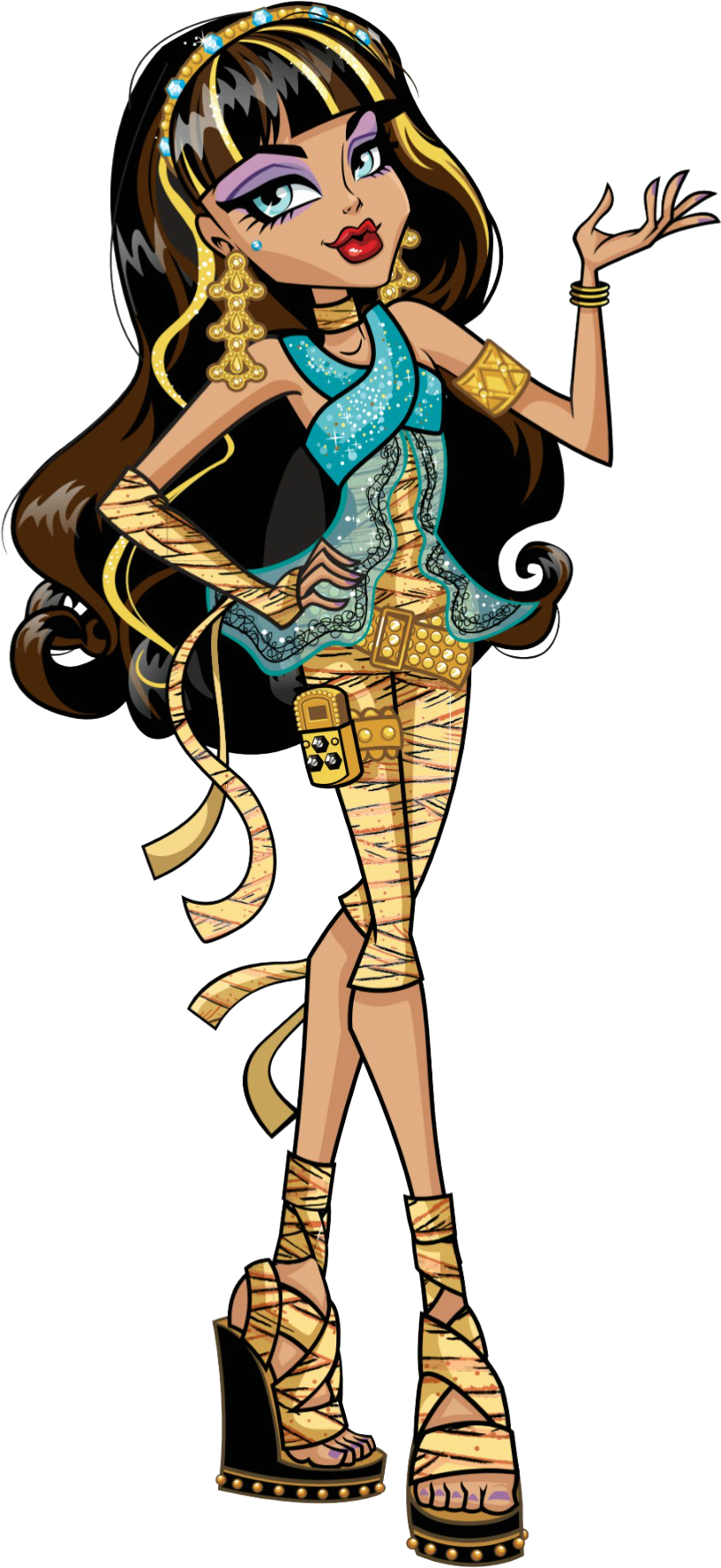 Cleopatra Inspired Monster Character PNG image