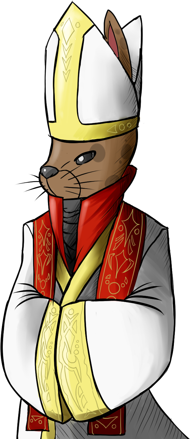 Clerical Cat Illustration PNG image