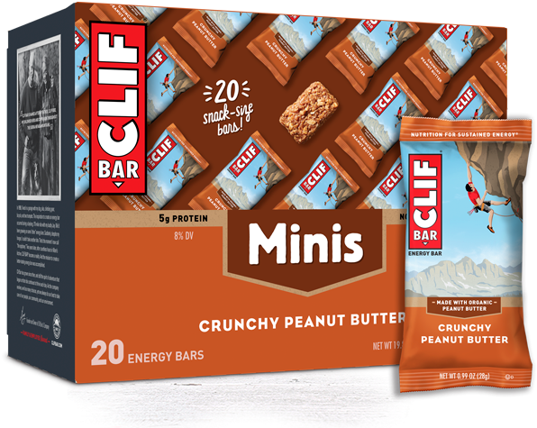 Clif Bar Minis Crunchy Peanut Butter Packaging PNG image