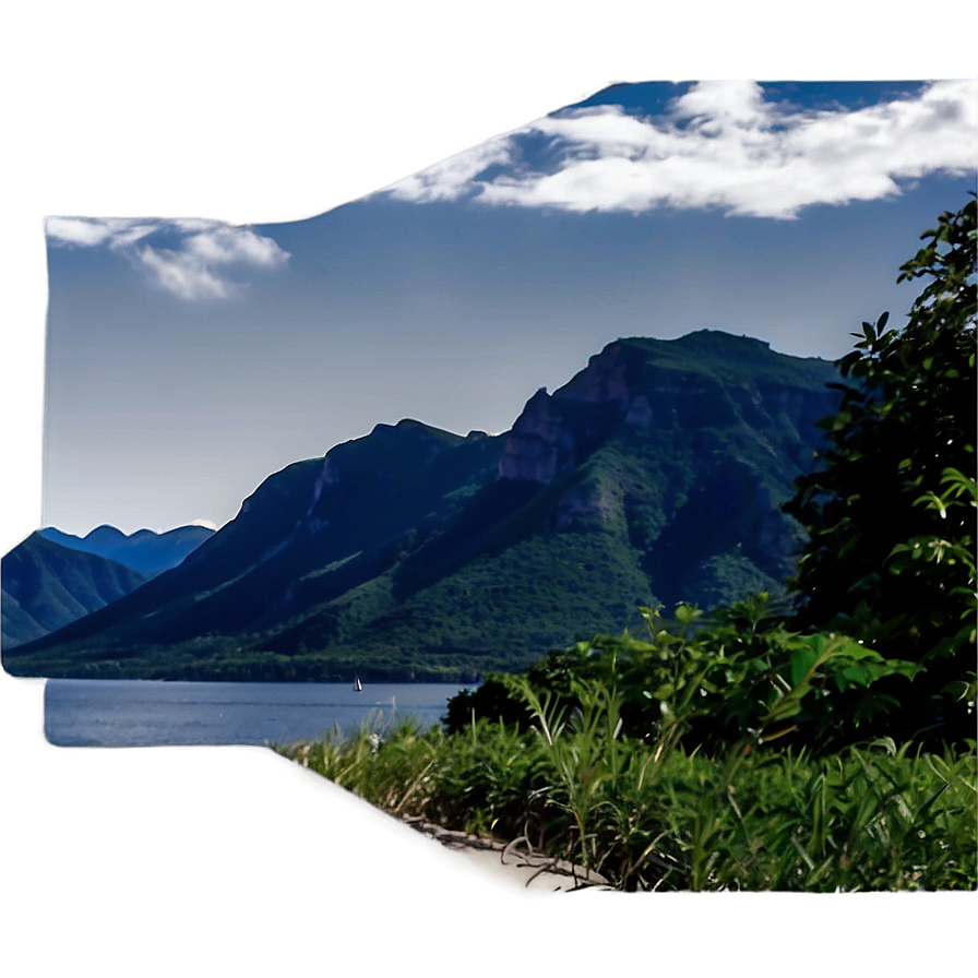 Cliff And Distant Mountains Png 78 PNG image