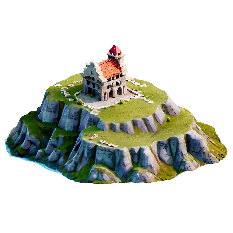 Cliff Side Castle Png Qnm PNG image