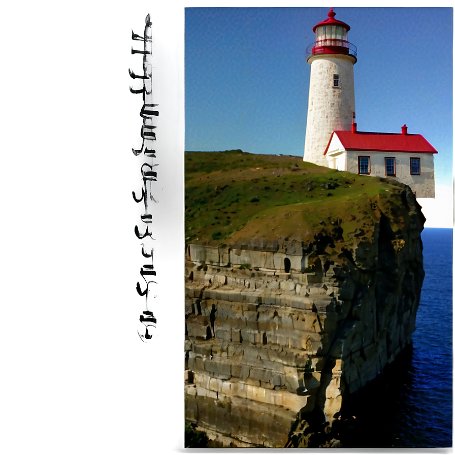 Cliff With Lighthouse Png 06122024 PNG image