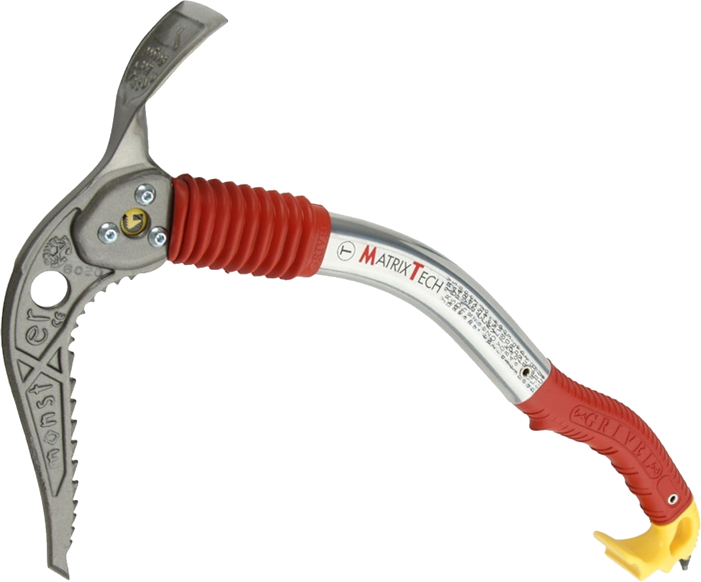 Climbing Ice Axe Red Handle PNG image