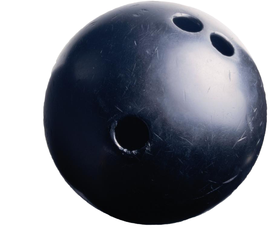 Close Up Black Bowling Ball PNG image