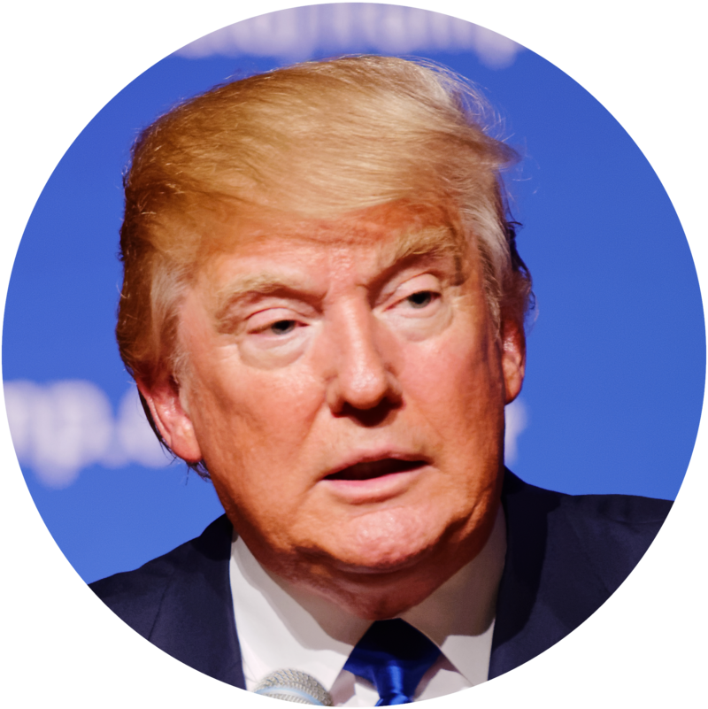 Close Up Donald Trump Speaking PNG image