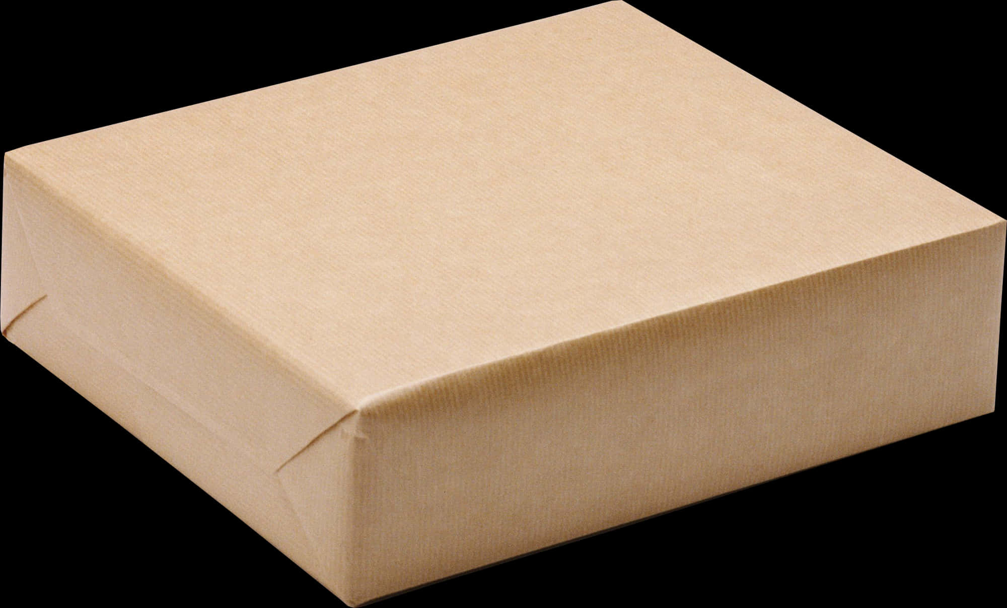 Closed Cardboard Boxon Black Background PNG image