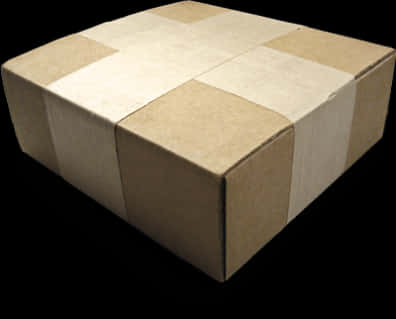 Closed Cardboard Boxon Black Background PNG image