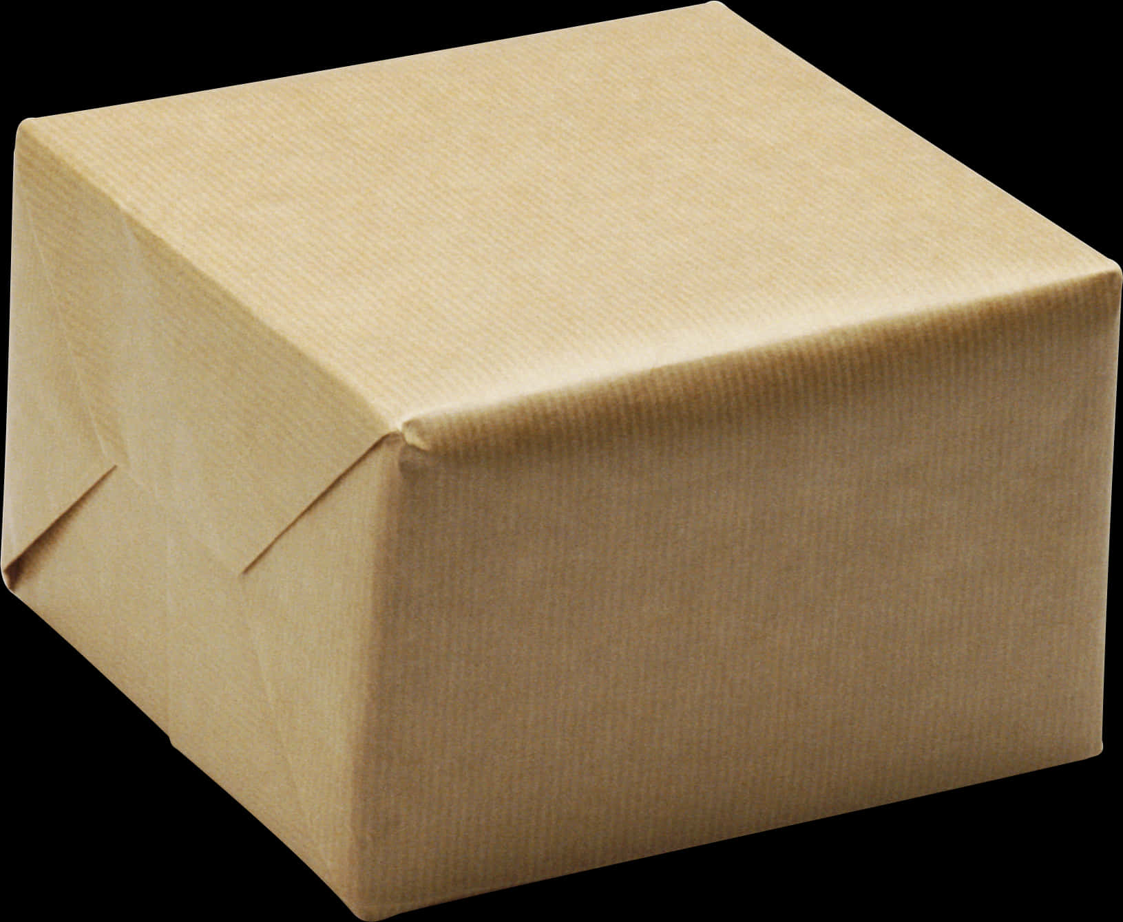 Closed Cardboard Boxon Black Background PNG image