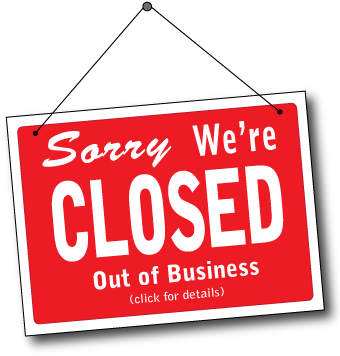 Closed Outof Business Sign PNG image