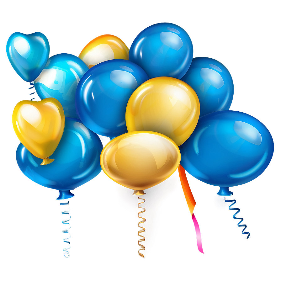 Cloud Blue Balloons Png Nou PNG image