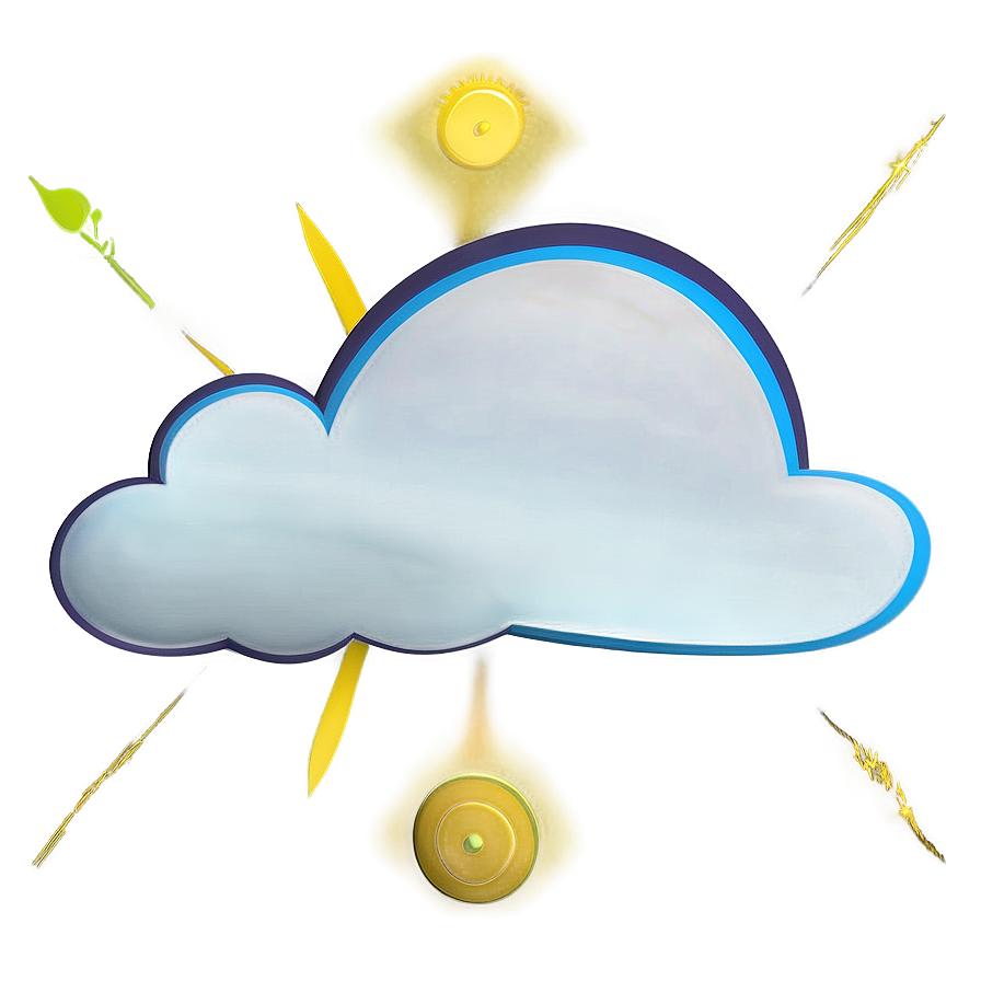 Cloud Cartoon With Sun Png 06122024 PNG image