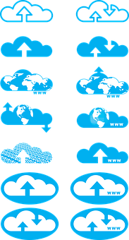 Cloud Computing Icons Set PNG image