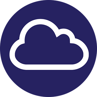 Cloud Icon Blue Background PNG image