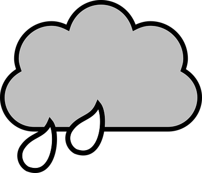 Cloud Rain Drops Icon PNG image