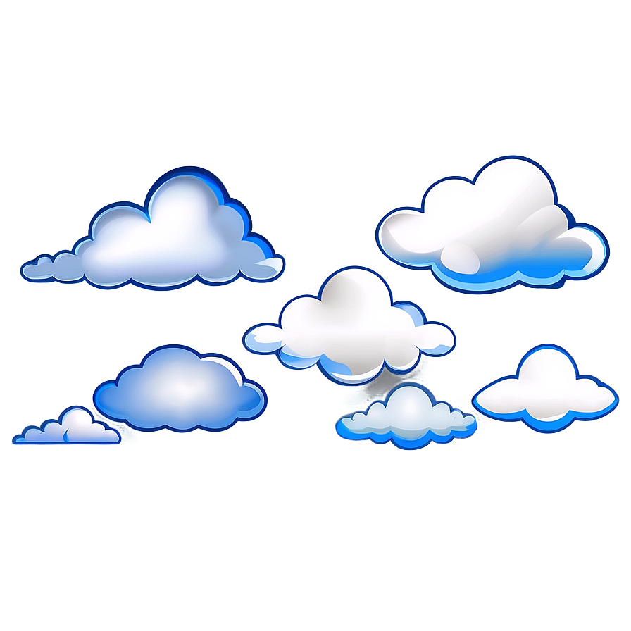 Cloud Shapes Clipart Png Yqn95 PNG image