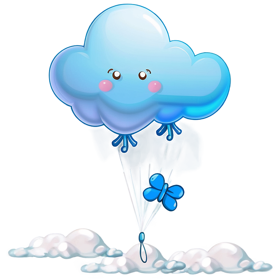 Cloud With Balloons Png 06252024 PNG image