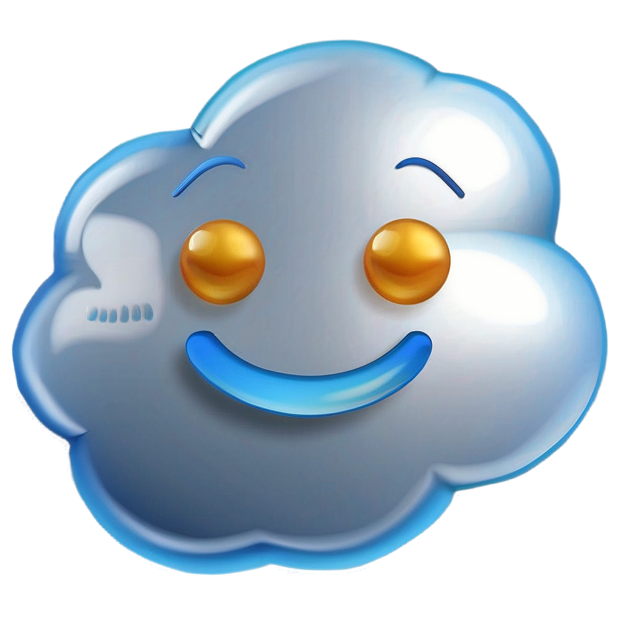 Cloud With Face Emoji Png Blm38 PNG image