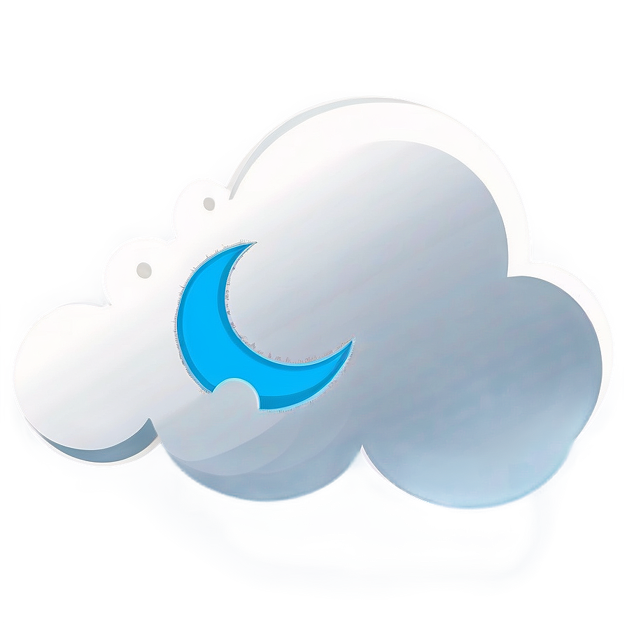 Cloud With Moon Clipart Png Hin90 PNG image