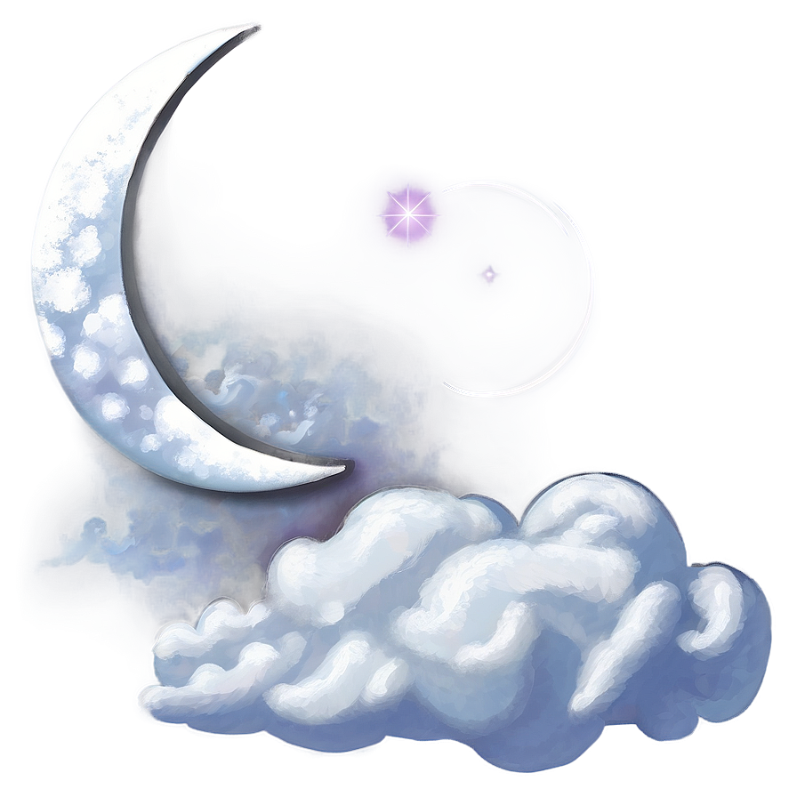 Cloud With Moon Png 06252024 PNG image