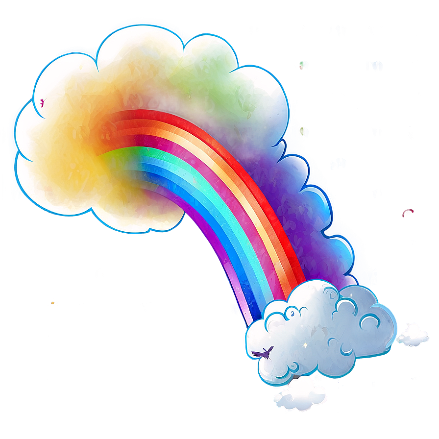 Cloud With Rainbow Tail Png Jmf PNG image