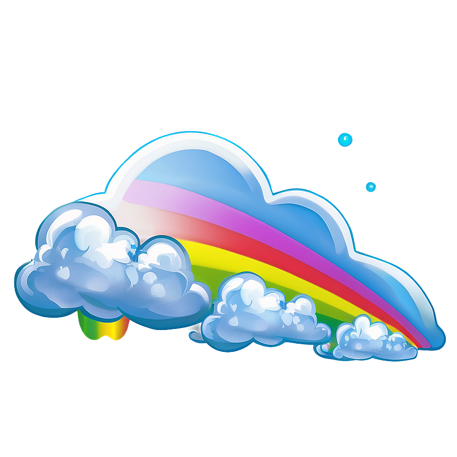 Cloud With Rainbow Tail Png Urt PNG image