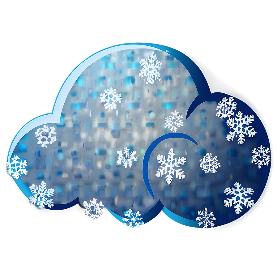 Cloud With Snowflakes Png 06252024 PNG image