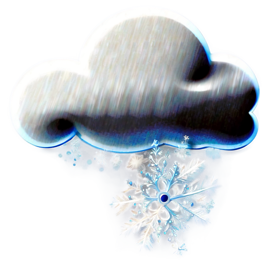 Cloud With Snowflakes Png Fmi PNG image