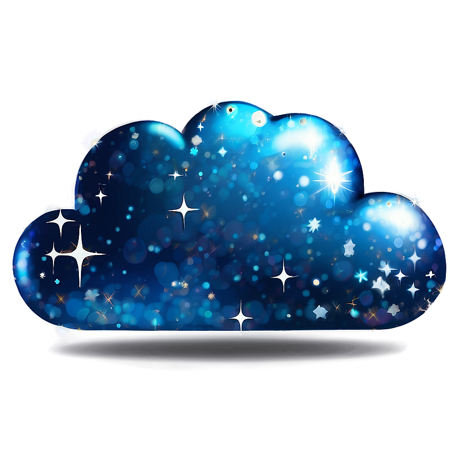 Cloud With Sparkles Png 06252024 PNG image