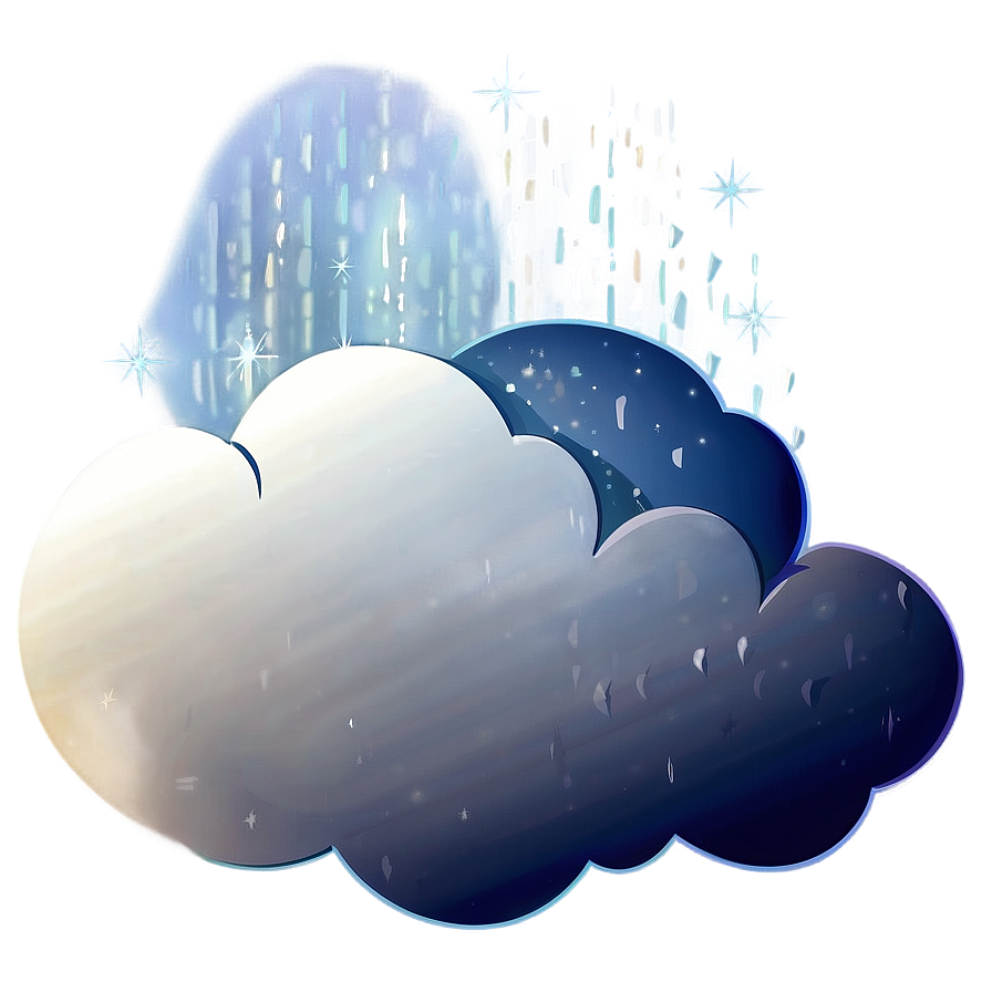 Cloud With Stars Clipart Png 05252024 PNG image