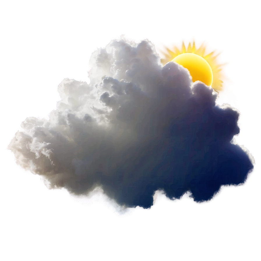 Cloud With Sun Rays Png 04302024 PNG image