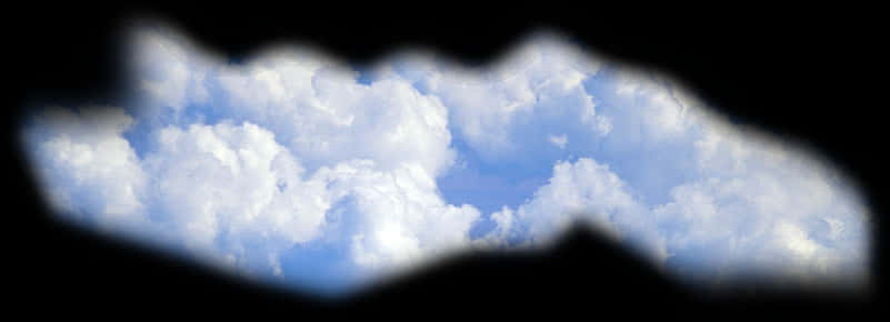 Clouds Viewed Through Irregular Opening PNG image