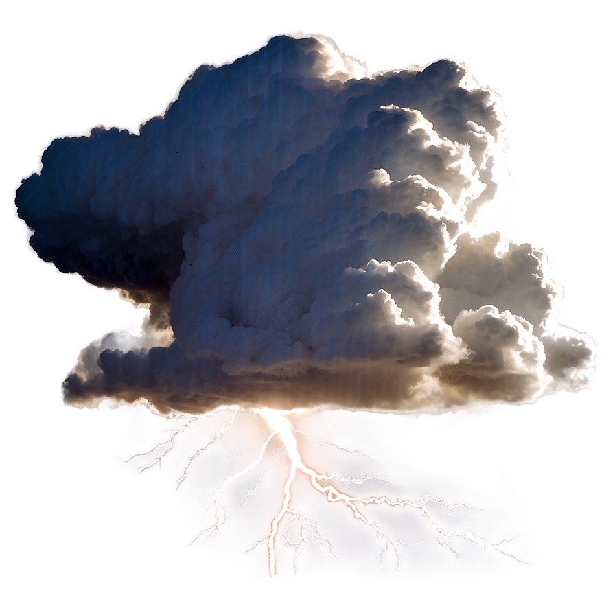 Clouds With Lightning Png 36 PNG image