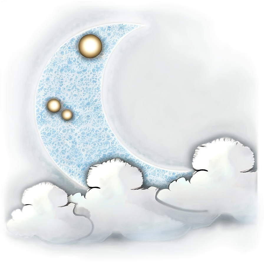 Clouds With Moon Png 42 PNG image