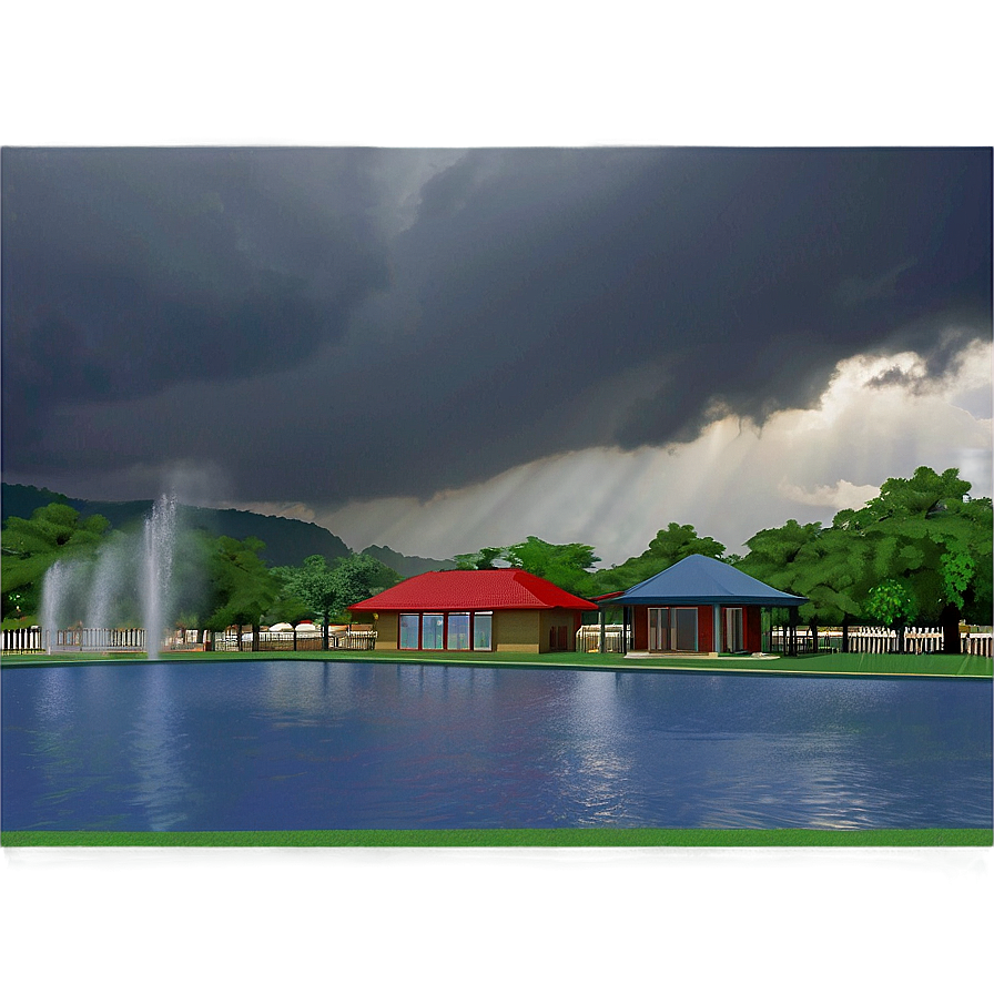 Cloudy Day At Park Png 88 PNG image