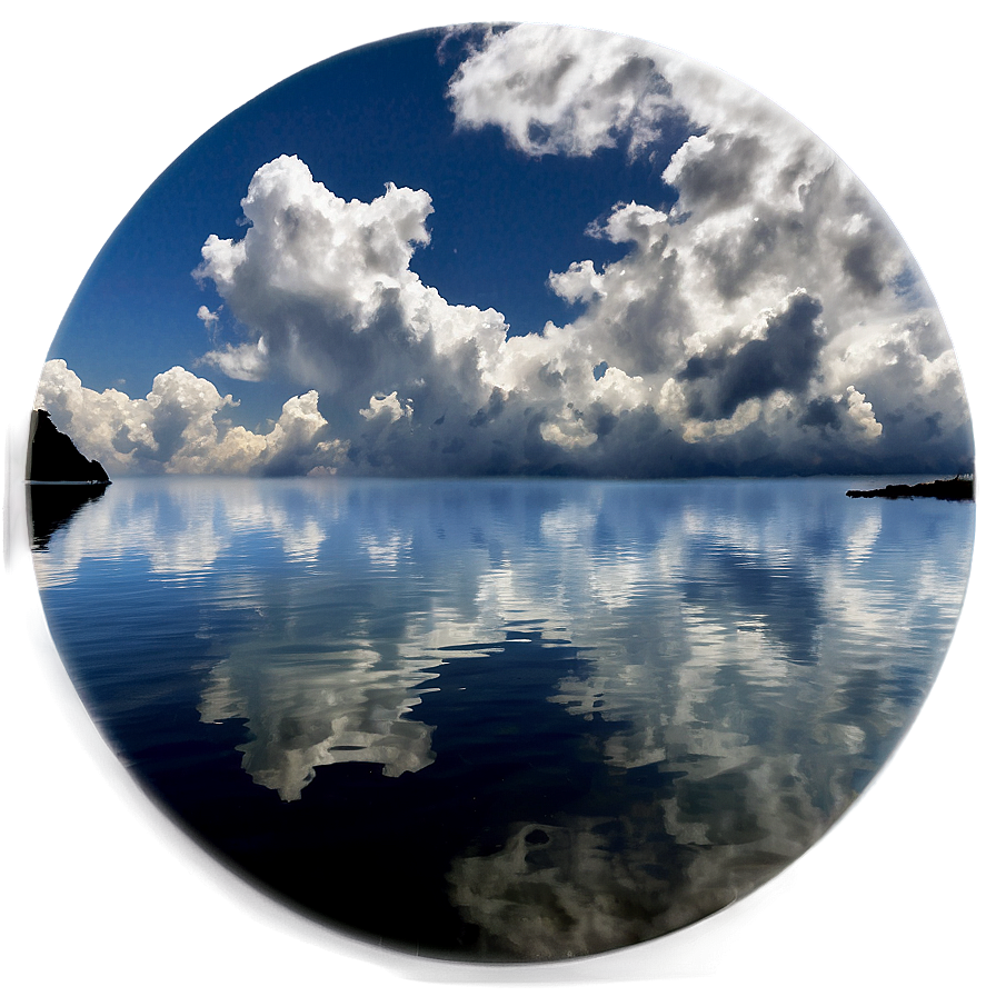 Cloudy Sky Reflection Png Hpj PNG image