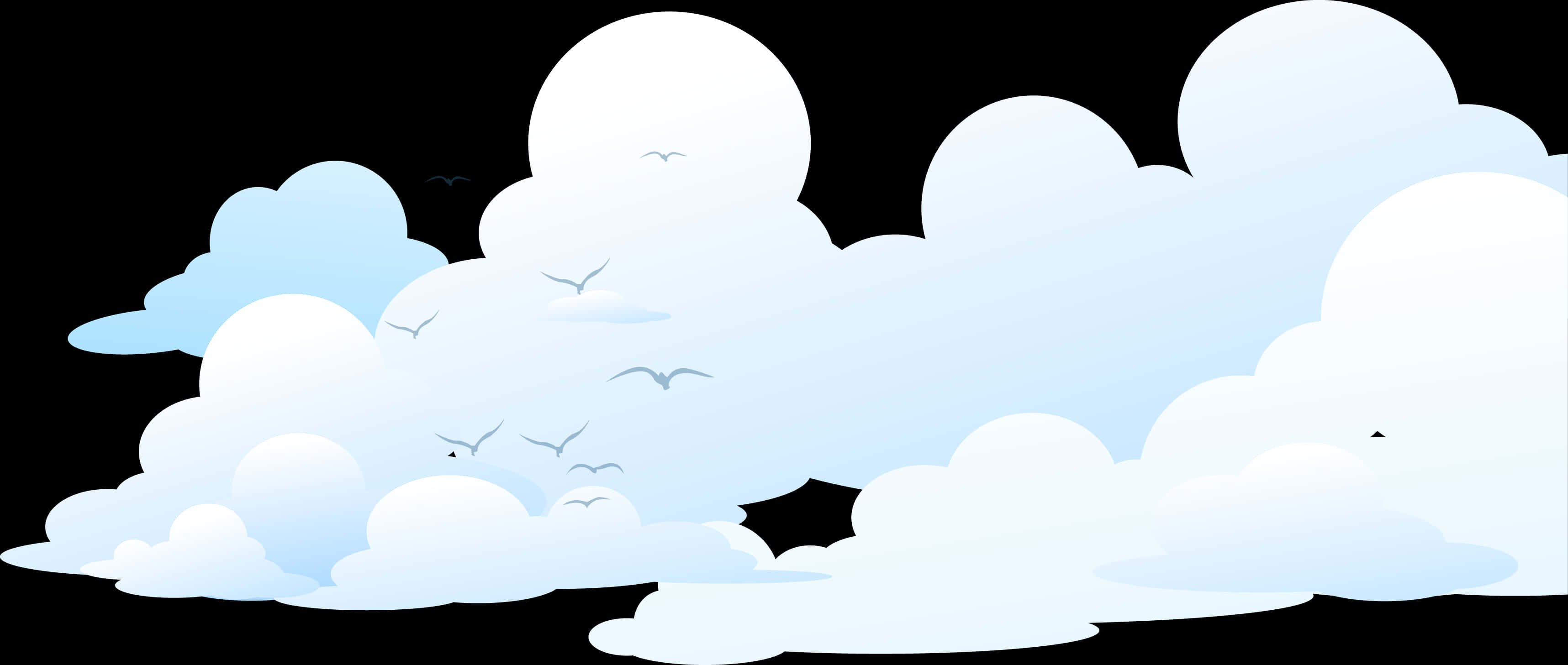 Cloudy Sky Vector Illustration PNG image