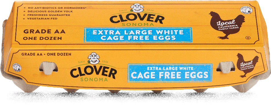 Clover Sonoma Cage Free Eggs Carton PNG image