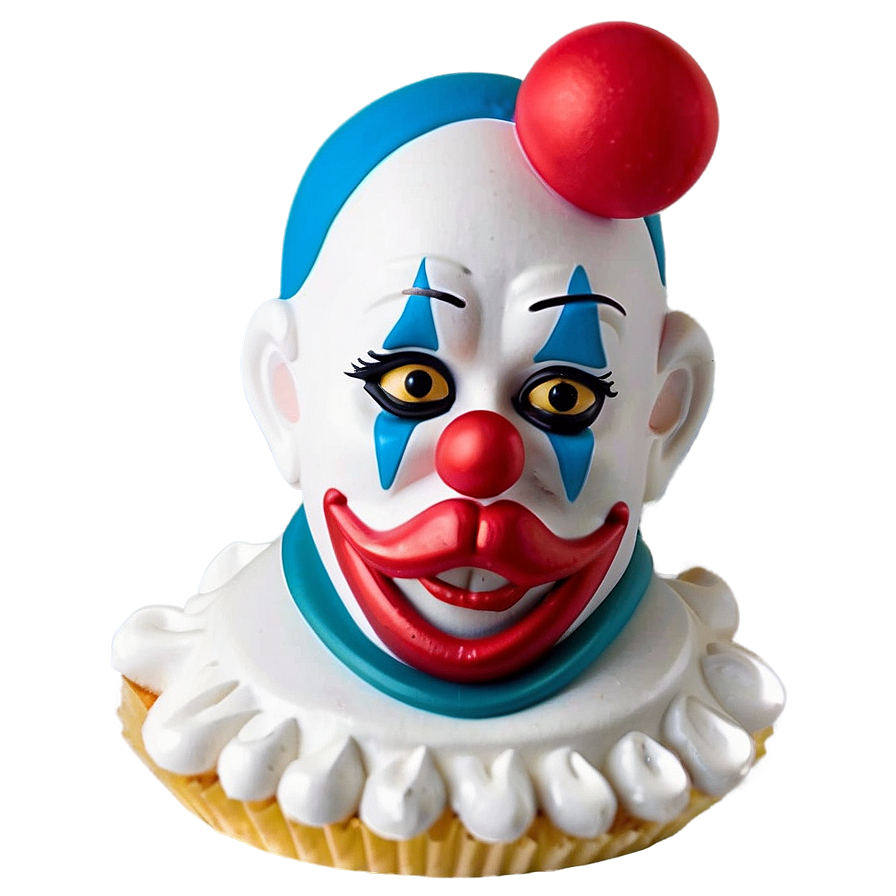 Clown Cupcake Topper Png 05232024 PNG image