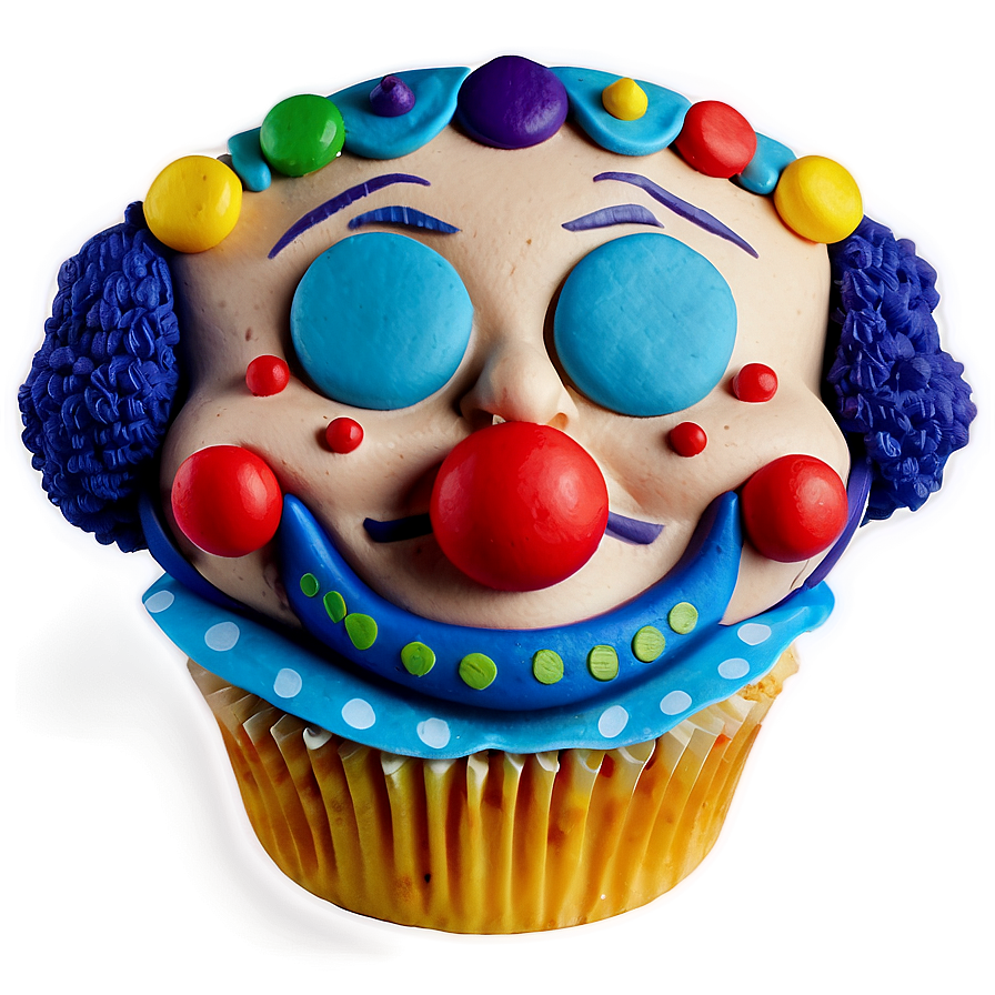 Clown Cupcake Topper Png Oxl PNG image