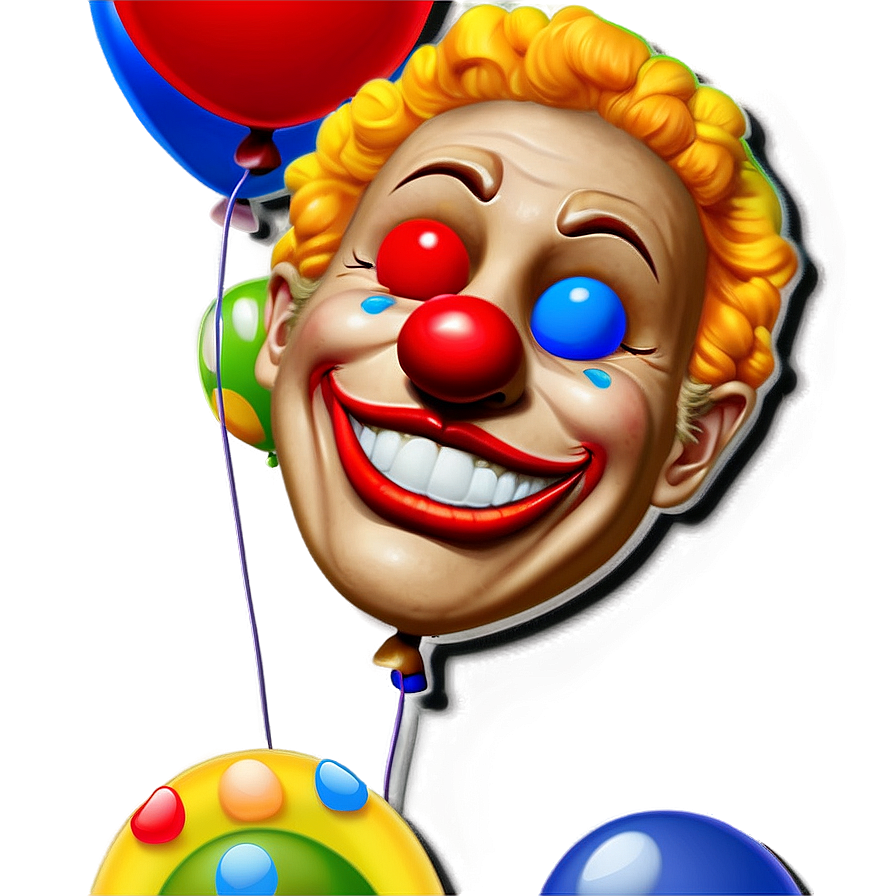 Clown Emoji With Balloons Png Ccj PNG image