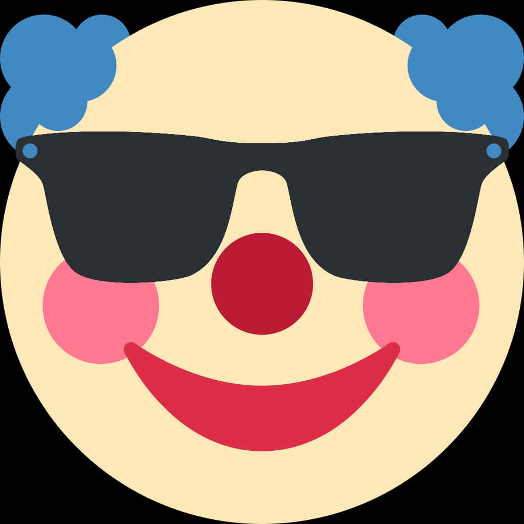 Clown_ Emoji_with_ Sunglasses PNG image