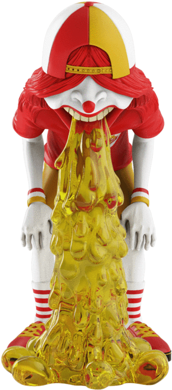 Clown Figure Vomiting PNG image