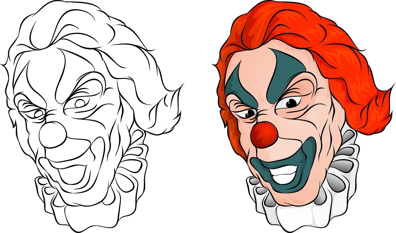 Clown Transformation Artwork PNG image