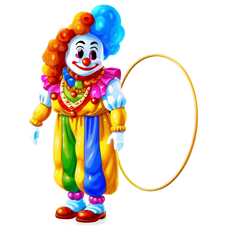 Clown With Fire Hoop Png 05232024 PNG image