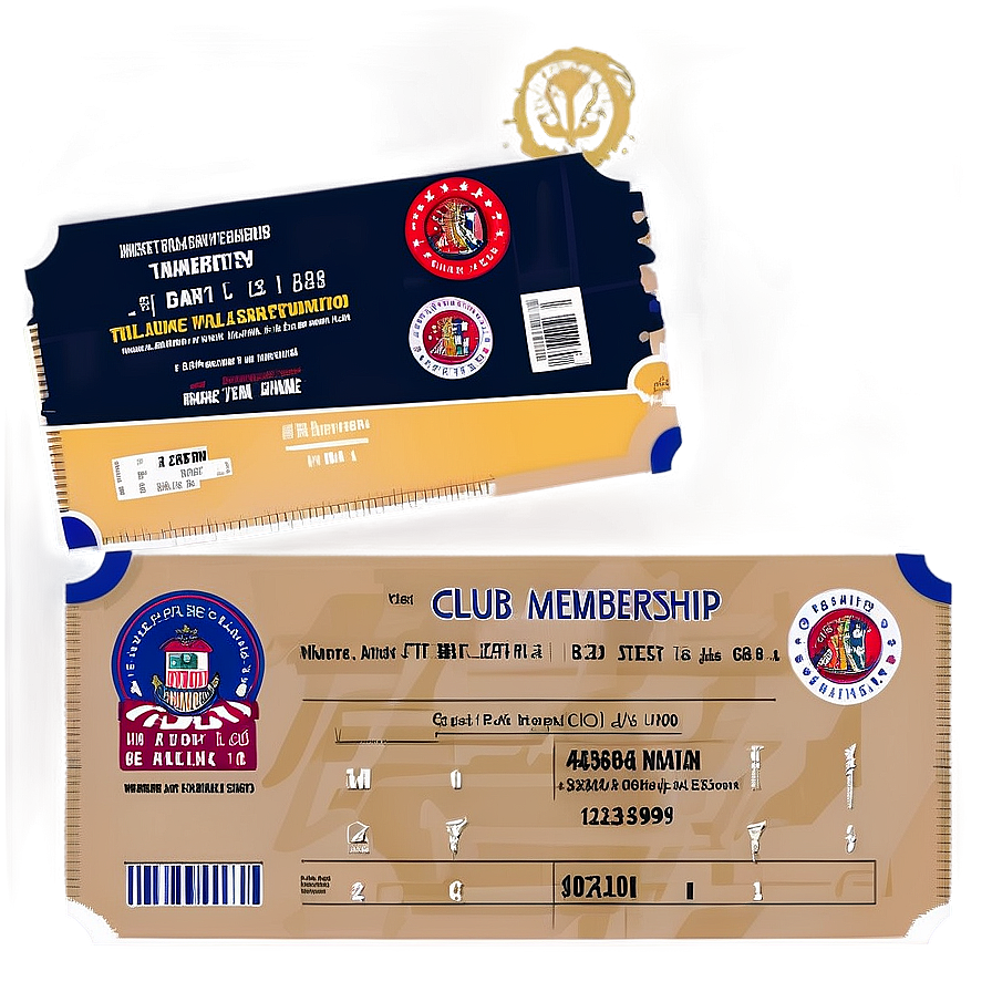 Club Membership Ticket Png Asd86 PNG image
