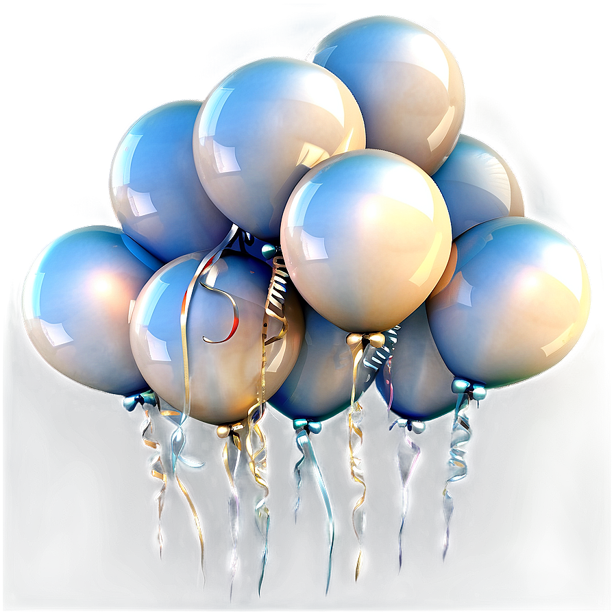 Cluster Of White Balloons Png Prg PNG image