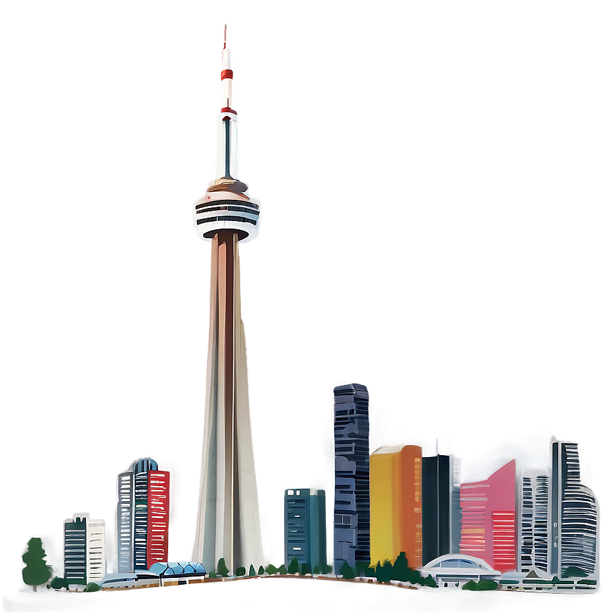 Cn Tower Evening Serenity Png 06252024 PNG image